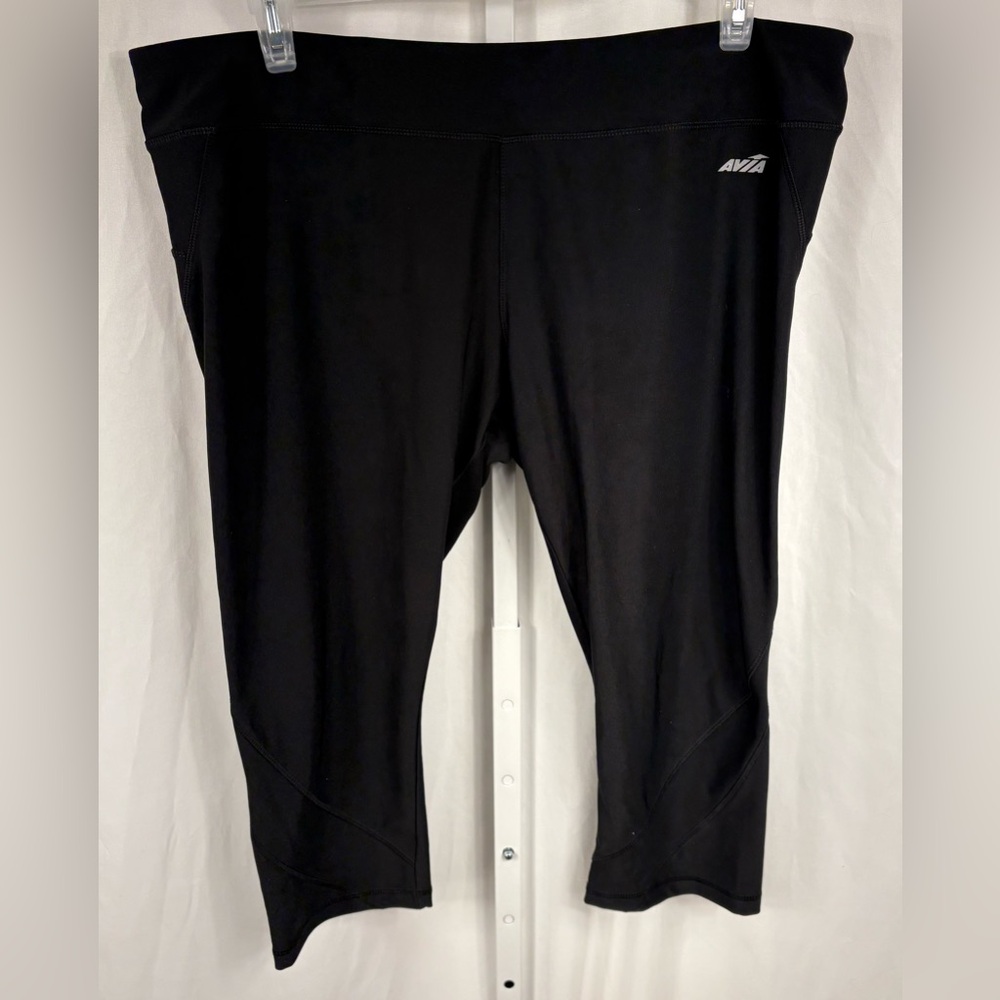 Avia Black Cropped Leggings, XXL